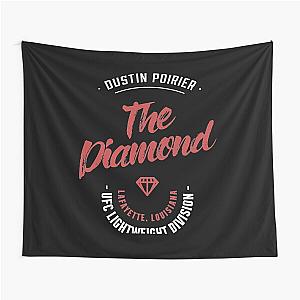 Dustin Poirier - Vintage Typography Badge Red Tapestry
