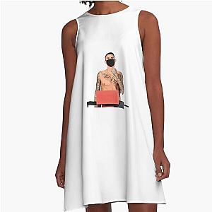 Dustin Poirier Vintage Sticker A Line Dress