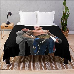 Dustin Poirier Vintage Sticker Throw Blanket