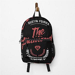 Dustin Poirier - Vintage - Typography - Badge 2 - Red Classic Backpack