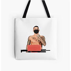 Dustin Poirier Vintage Sticker All Over Print Tote