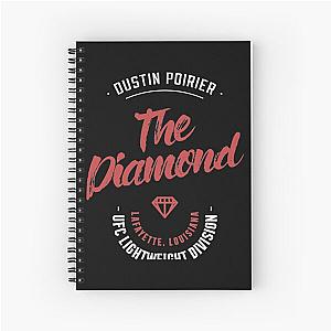 Dustin Poirier Vintage Typography Badge 2 Red Classic Spiral Notebook