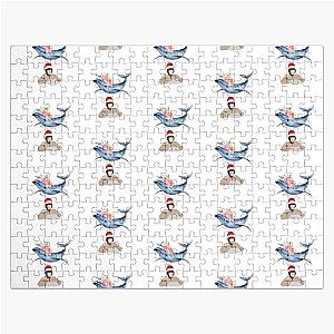 Extraordinary attorney Woo  Whale Background with Santa Hat Jigsaw Puzzle