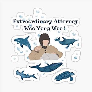 Attorney Woo Yong Woo Whale Background Sticker
