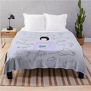 Extraordinary Attorney Woo whale background Throw Blanket