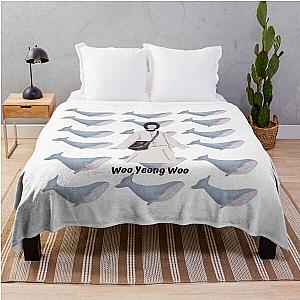 Attorney Woo Whale Background Throw Blanket
