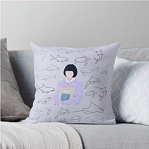 Attorney Woo Yong  Whale Background Throw Pillow