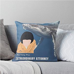 Extraordinary Attorney Woo & whale background Throw Pillow