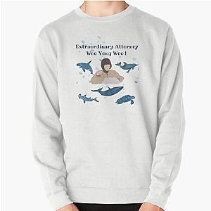 Extraordinary Attourney Woo Jiyeon Whale background Pullover Sweatshirt
