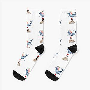 Extraordinary lawyer Woo Yong with whale background and Christmas hat Socks