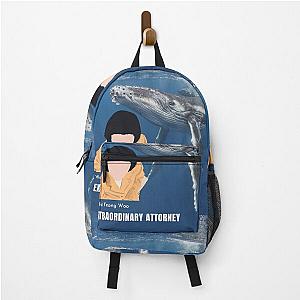 Extraordinary attorney Woo Yong Woo with whale background Backpack