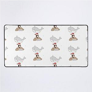 Extraordinary attorney Woo Yong Woo whale background with Christmas hat Desk Mat