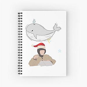 Extraordinary attorney Woo Woo whale background with Christmas hat Spiral Notebook