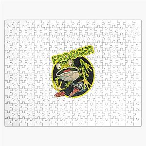 Original Innovative Frogger Logo Design for Modern Apparel Jigsaw Puzzle
