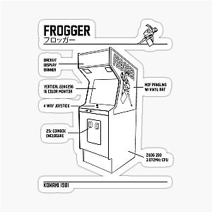 Frogger Arcade 8 Bit Graphic Retro Arcade Video Games Best Arcade Shirts Sticker