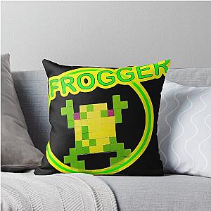 8 Bit Frogger Throw Pillow