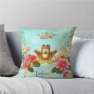 Frogger Prince Throw Pillow
