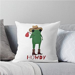 Lone Frogger Throw Pillow