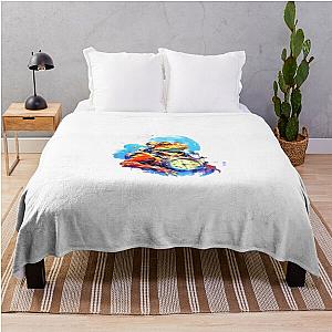 Sergeant Frogger in Space Throw Blanket