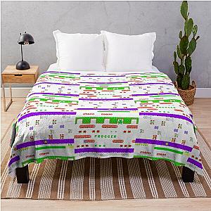 Mod Arcade Frogger Game Throw Blanket