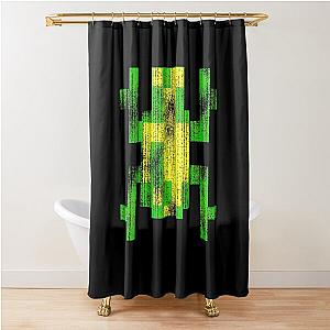 Frogger Shower Curtain with Worn Effect