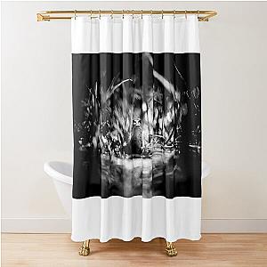 Frogger Black and White Shower Curtain