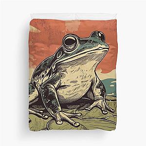 Frogger on a Lily Pad Duvet Cover