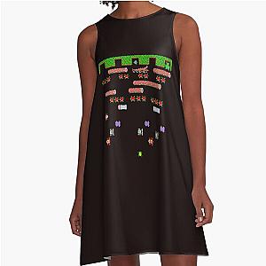 Frogger Arcade A-Line Dress