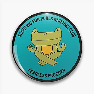Fearless Frogger Funny knitters merit badge Pin