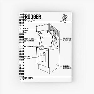 Frogger Arcade 8 Bit Graphic Retro Frogger MS Pacman 80s Arcade Video Games Spiral Notebook