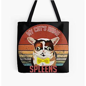 My Cat's Name Is Spleens Graystillplays All Over Print Tote Bag