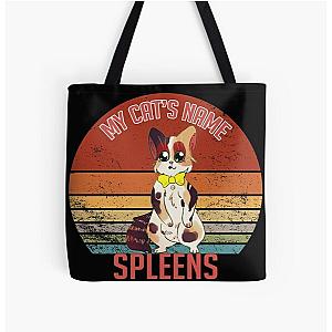 My cat's name is Spleens, Graystillplays All Over Print Tote Bag