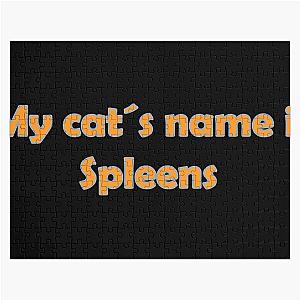 My cat's name is Spleen Gray Still Plays Quote Jigsaw Puzzle