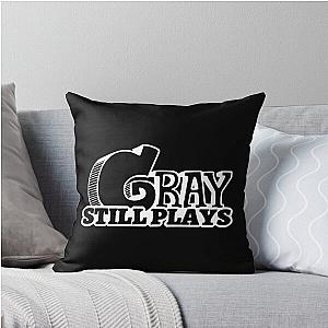 Gray Still Plays HD Logo Throw Pillow