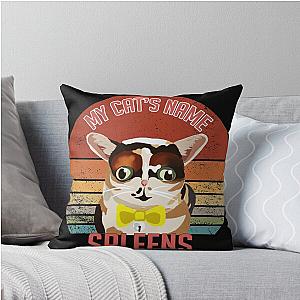 My cat's name is Spleen, by Graystillplays Throw Pillow