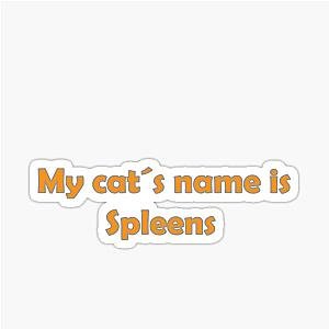 My cat's name is Spleen Gray still plays sticker