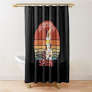 My cat's name is Spleen, graystillplays shower curtain.