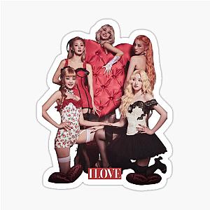 G I DLE I Love Album Heart Sticker