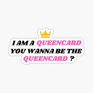 Queen Card GI-DLE Lyrics Kpop GI-DLE Merch Nametag Queen Sticker