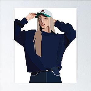 (G)I-dle Yuqi low poly illustration Poster