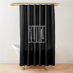 (G)I-DLE Female Shower Curtain Outline White Logo