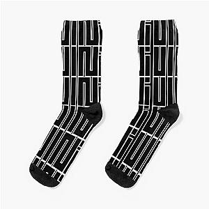 (G)I-DLE  Girl Group  Logo - White Outline Socks