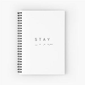 Love Transcends Time and Space STAY Christopher Nolan Morse Code Interstellar Spiral Notebook