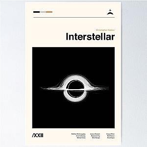 Interstellar Christopher Nolan Minimalist Mid Century Alternative Art Print Poster