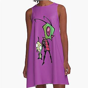 Invader Zim and Gir A-Line Dress