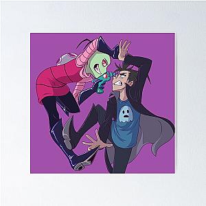 Dib Membrane vs Invader Zim Transparent Poster