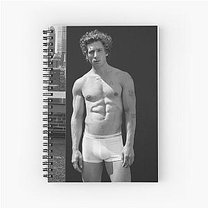 Jeremy White shirtless Notebook 

Note I removed one of the 'White' and 'shirtless' was left as is, and 'Spiral White Notebook' was simplified.
