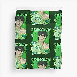 Neon Green Vibes Jungwoo NCT 127 Collage Duvet Cover