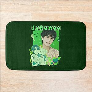 Neon Green Vibes Jungwoo NCT 127 Collage Bath Mat