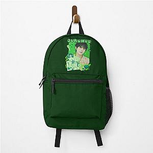 Neon Green Vibes Jungwoo NCT 127 Collage Backpack